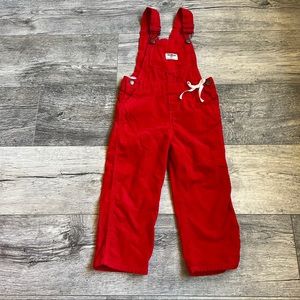 Osh Kosh B'Gosh Toddler Girls Bib Overall Red Bow One-Piece 3T